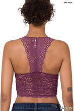 Load image into Gallery viewer, STRETCH LACE BRALETTE -EGGPLANT
