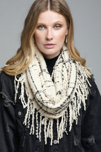 Load image into Gallery viewer, Solid Plaid Infinity Knit Scarf
