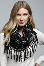 Load image into Gallery viewer, Solid Plaid Infinity Knit Scarf
