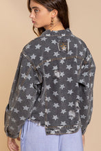 Load image into Gallery viewer, 1758- BLACK DENIM STAR JACKET
