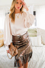 Load image into Gallery viewer, 1219- SEQUIN FRINGE SKIRT
