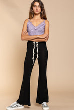 Load image into Gallery viewer, 1772- BLACK RIB KNIT PANTS
