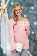Load image into Gallery viewer, 1439-Brushed Off Shoulder Top -MAUVE
