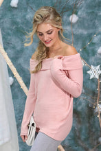 Load image into Gallery viewer, 1439-Brushed Off Shoulder Top -MAUVE
