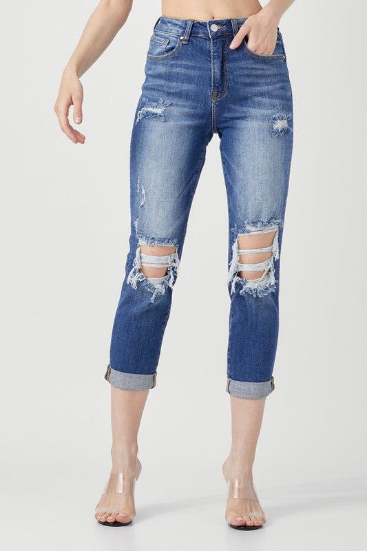 3255-Risen High rise Boyfriend Jeans
