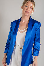 Load image into Gallery viewer, 3073-SATIN SHAWL BLAZER JACKET-ROYAL
