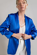 Load image into Gallery viewer, 3073-SATIN SHAWL BLAZER JACKET-ROYAL
