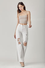 Load image into Gallery viewer, 1718-HIGH-RISE DISTRESSED WIDE LEG DAD JEANS
