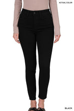 Load image into Gallery viewer, 1958- HIGH-RISE ANKLE SKINNY BLACK DENIM PANTS
