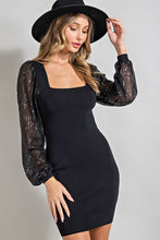 Load image into Gallery viewer, 2069-MESH SLEEVE MINI DRESS
