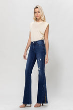 Load image into Gallery viewer, 1235-MID RISE FLARE W LEOPARD TRIM
