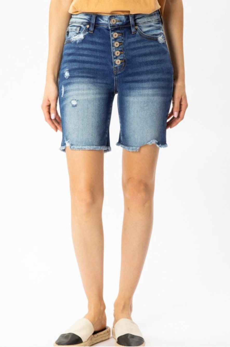 KAN CAN #640- BUTTON FLY DENIM SHORTS