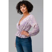 Load image into Gallery viewer, 857 -PURPLE SURPLICE TOP
