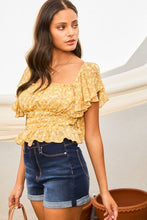 Load image into Gallery viewer, 1516-Off Shoulder Elastic Ruffle Floral Print Top
