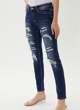 Load image into Gallery viewer, KAN CAN-#445- MID RISE DISTRESSED JEANS
