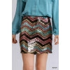 Load image into Gallery viewer, 1204-Chevron Sequin Skirt
