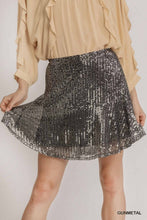 Load image into Gallery viewer, 1205-Sequin Skirt with Lining
