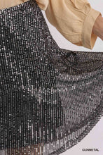 Load image into Gallery viewer, 1205-Sequin Skirt with Lining
