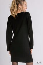 Load image into Gallery viewer, 1203-Sequin Long Sleeve Sweater Dress
